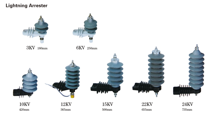 6KV Silicone metal-oxide lightning arrester 