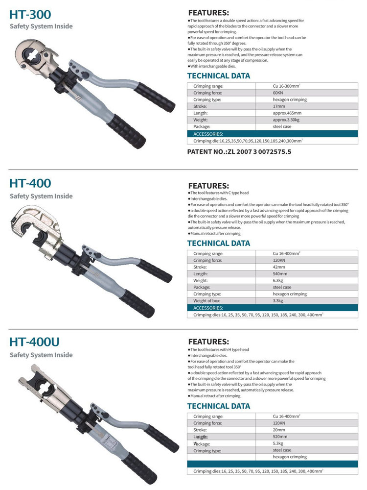  manual hydraulic crimping tool